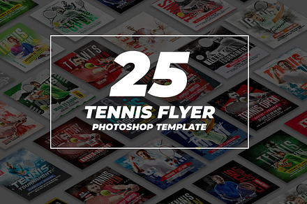 25 Tennis Flyer Template Bundle