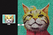 Knitted Fabric Square, Poster Effect, a Layer Style Add-On by iDoodle Studio (Thumbnail 3 of 4)