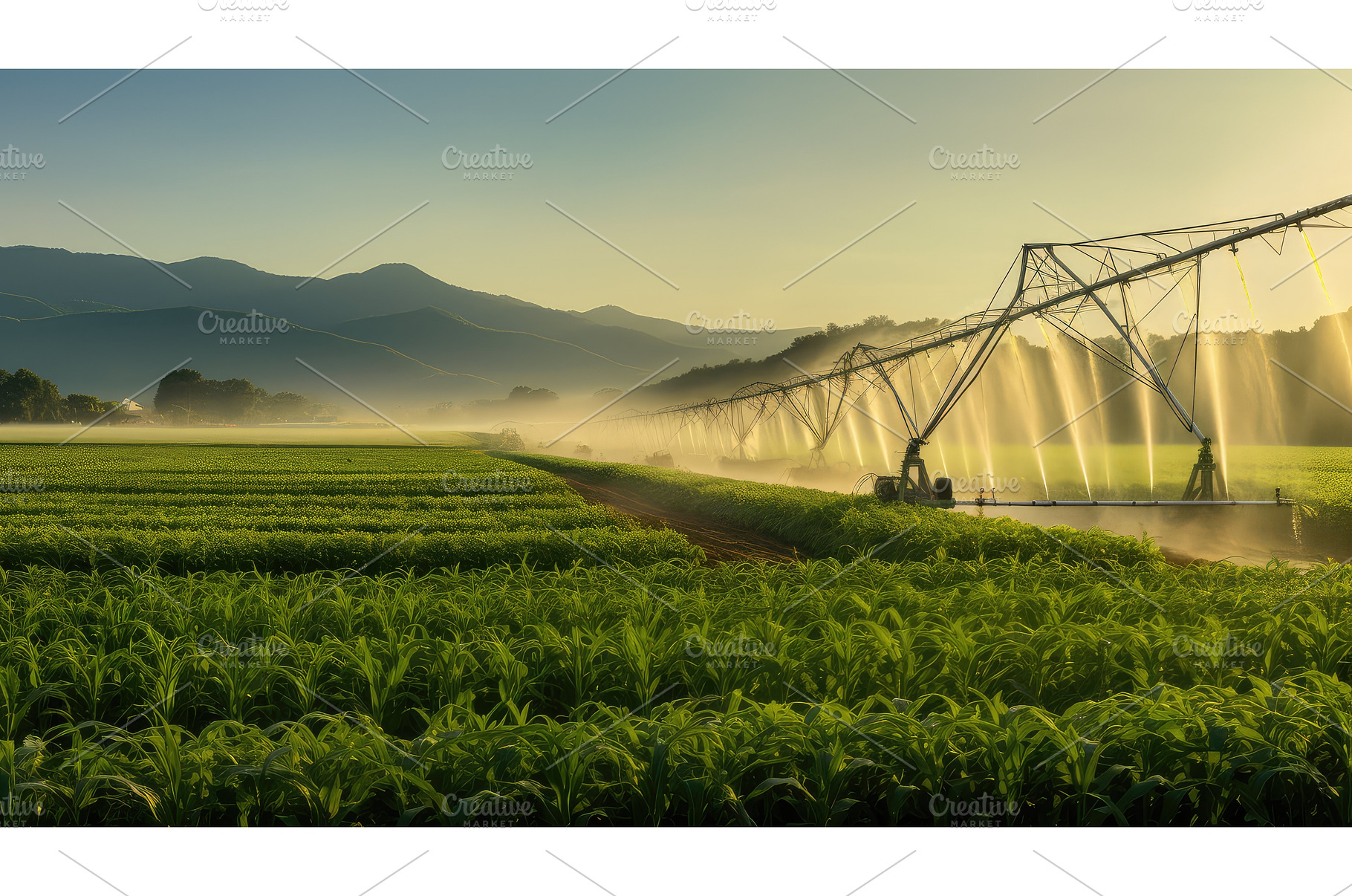 water corn irrigation ai generated, a Technology Photo by pikepicture