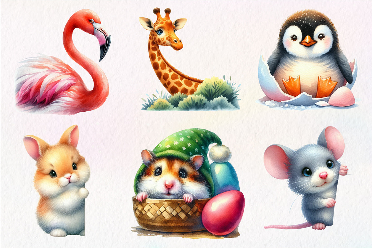 Animal Peeking Around Corner Clipart, an Illustration by Dream Creation (Photo 7 of 7)