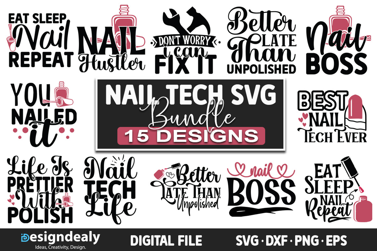 Nail Tech SVG Bundle, a Graphic by Buysvgbundles (Photo 1 of 7)