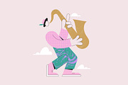 Playful Pastel Vector Characters, a Person Illustration by Léo Alexandre (Thumbnail 9 of 15)