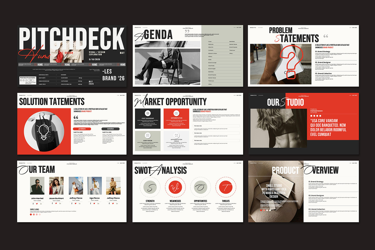 Pitch Deck Presentation Template, a Presentation Template by Aura Agency (Photo 8 of 11)