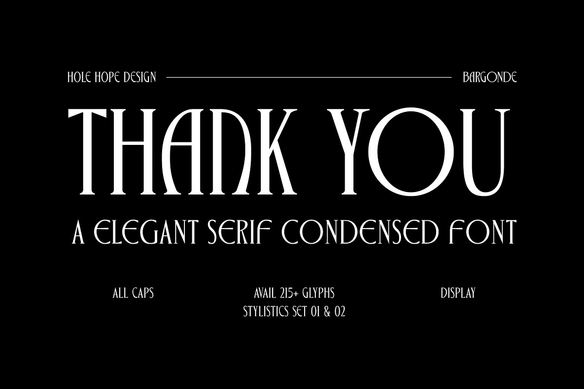 Bargonde | Elegant Serif Condensed, a Serif Font by Hole Hope Design (Photo 20 of 20)