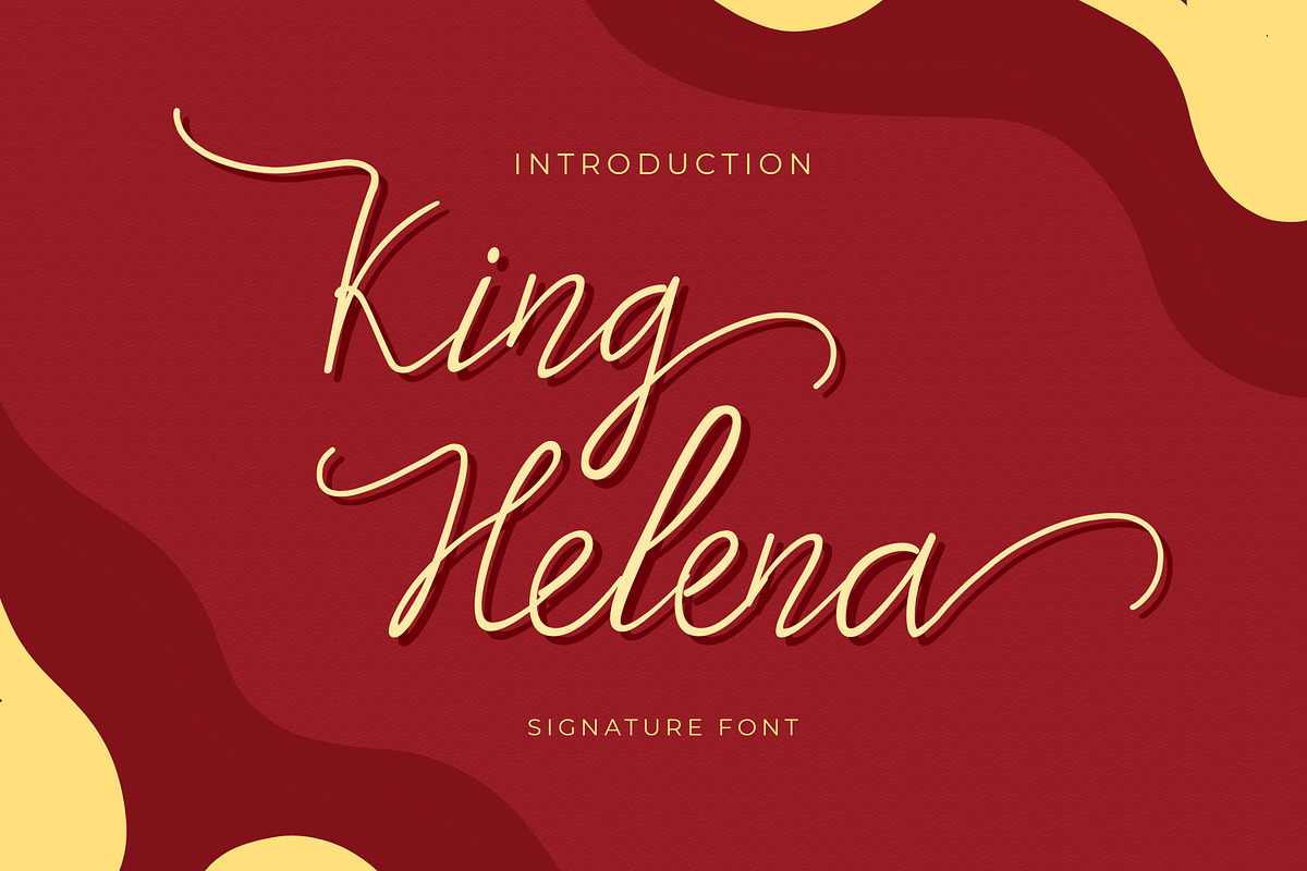 King Helena Script Handwritten Monol