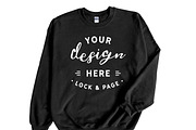 Gildan 18000 Sweatshirt Mega Bundle, a Hoody Mockup by lock and page (Thumbnail 3 of 7)