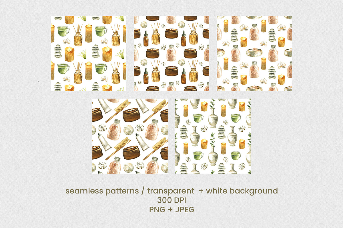 Spa Watercolor Clipart Collection, a Healthcare Illustration by foxsong (Photo 8 of 9)