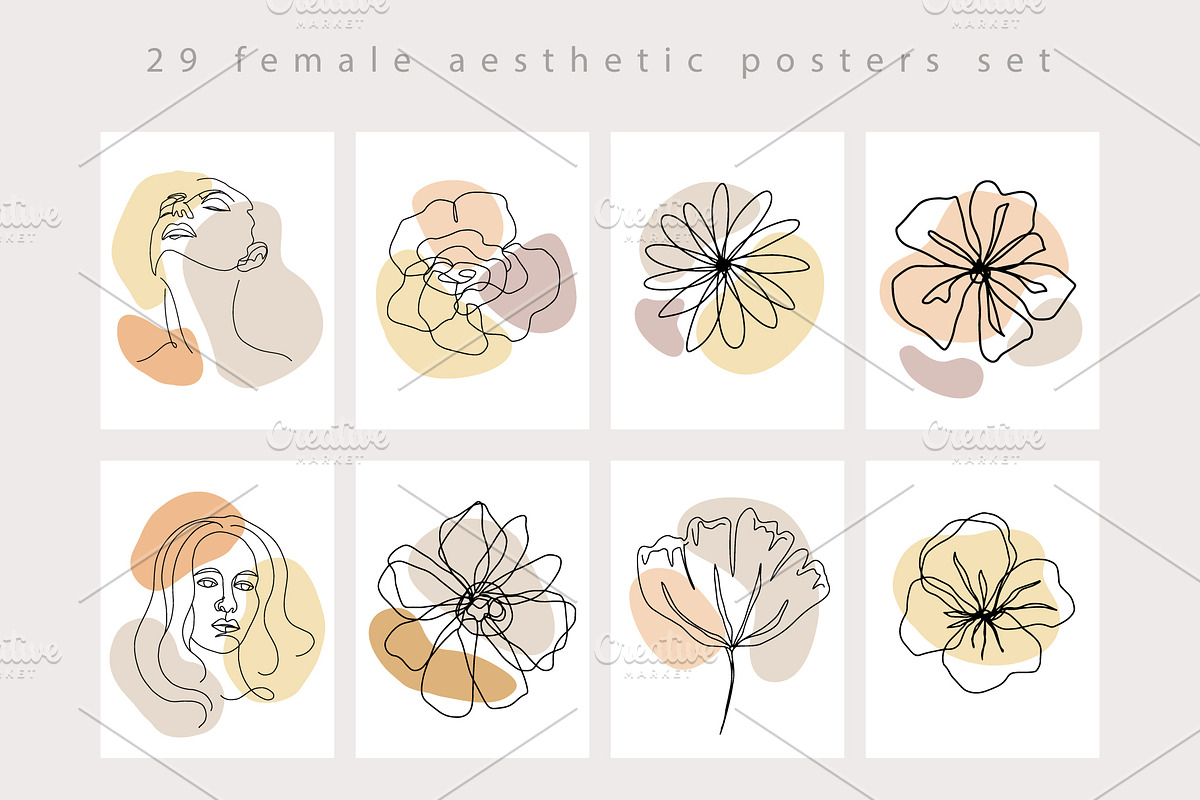 Female Aesthetic One line Drawings, a Graphic by Katrinelly (Photo 8 of 19)