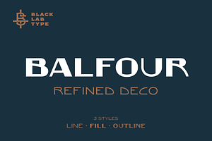 Balfour : Refined Art Deco Font