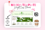 Weight Loss Planner Notion Template, a Templates & Theme by bellaROSEworkshop (Thumbnail 1 of 9)