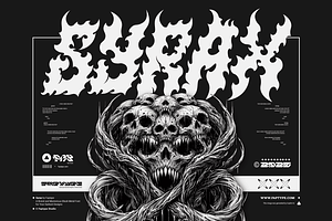 Syrax – Brutal Black Metal Typeface