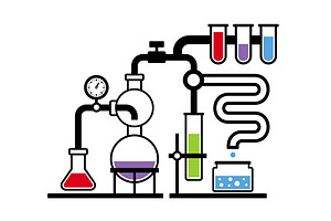 Chemistry Laboratory Infographic Set