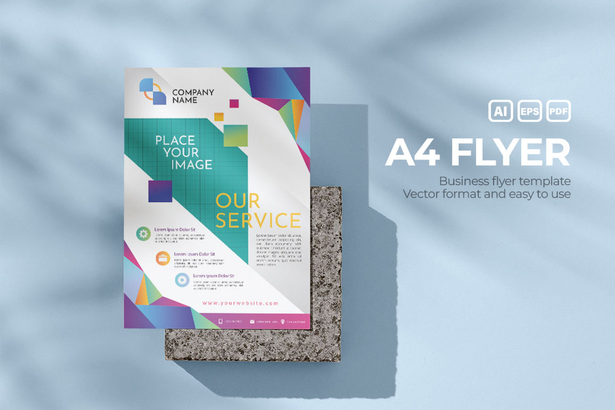 A4 Business Flyer Template, a Flyer Template by Olexstudio (Photo 2 of 2)