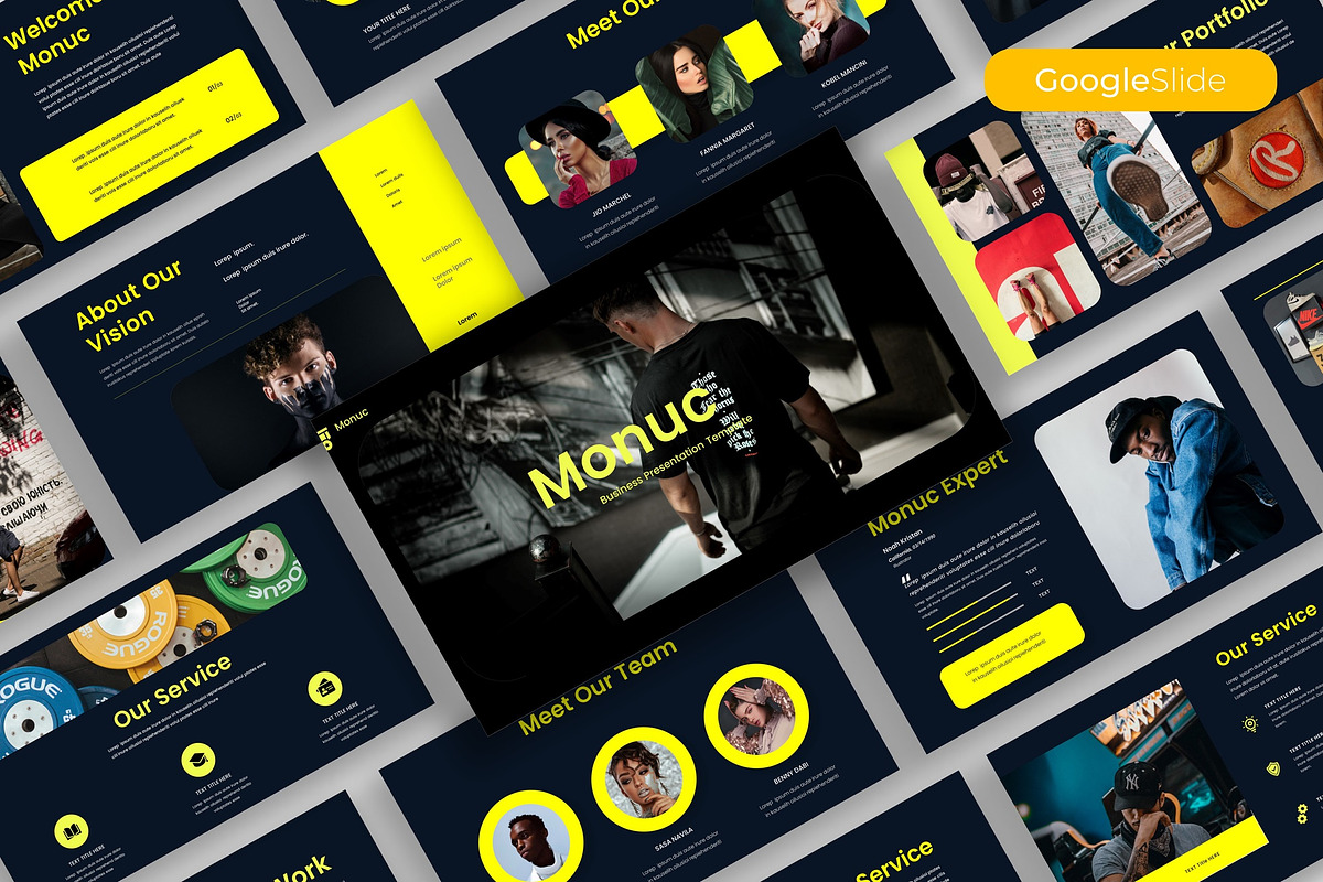Monuc–Business Google Slide Template, a Presentation Template by kreatifreya (Photo 1 of 5)