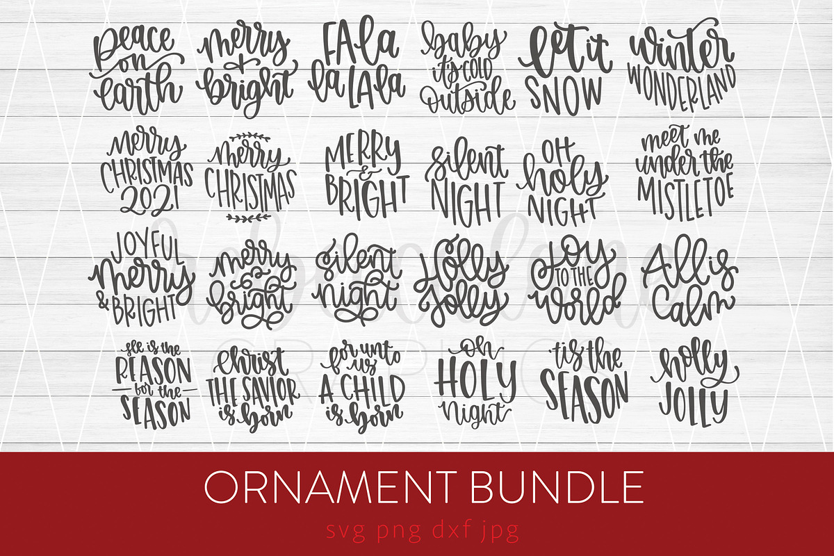 30 Round Ornament Designs Bundle, an Illustration by Rebecca Lane Graphics