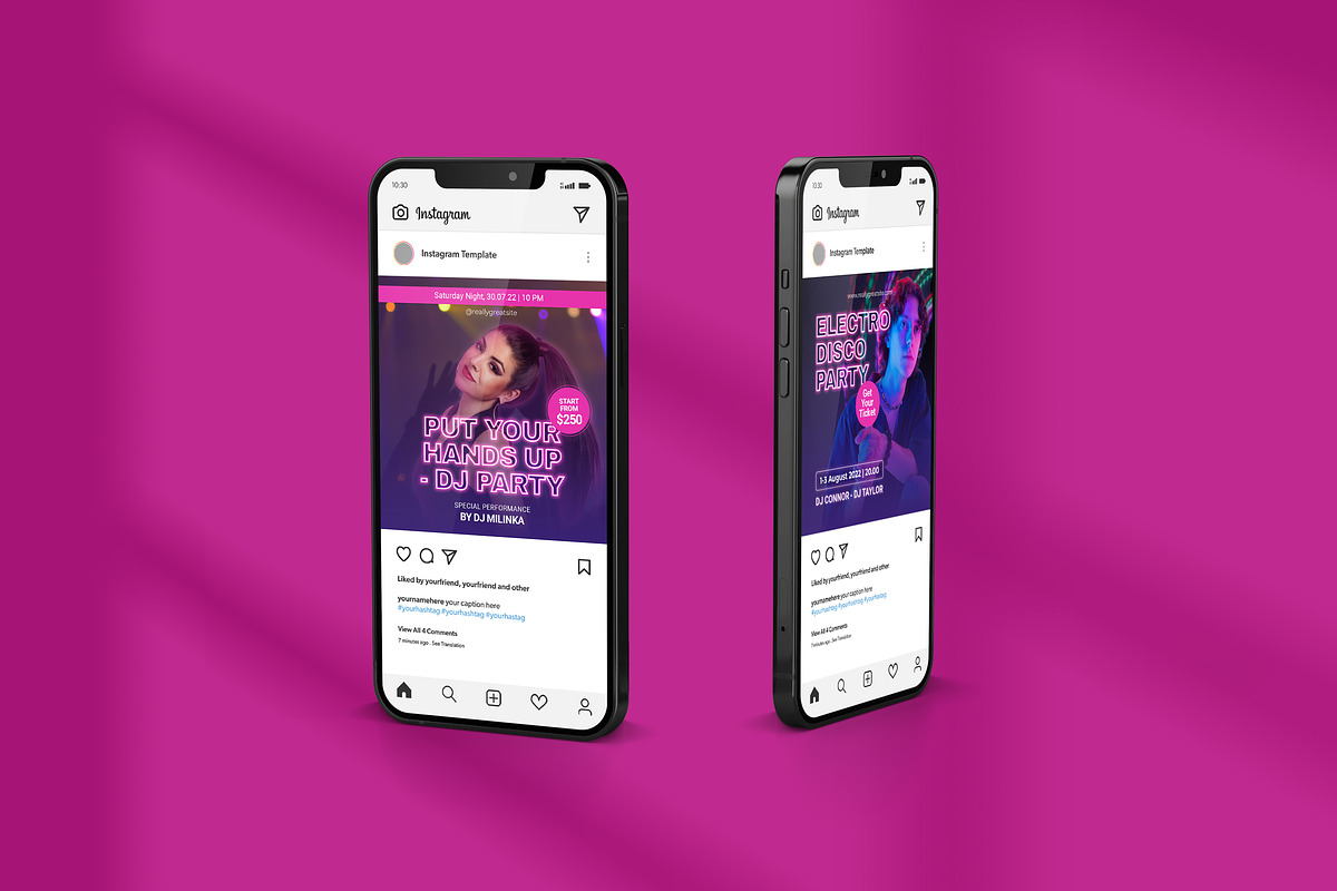 Neon Party Rave Promotion Instagram, a Social Media Template by peterdraw (Photo 5 of 9)