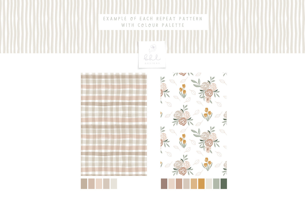 Scandi-Style Flowers and Rainbows, a Pattern Graphic by bhldesigns (Photo 9 of 13)