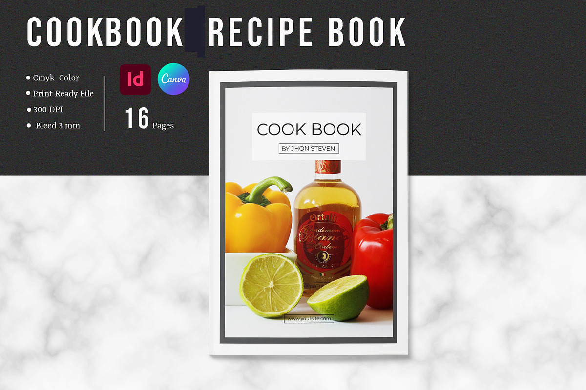 Cookbook / Recipe Book, a Brochure Template by retrographix (Photo 2 of 12)