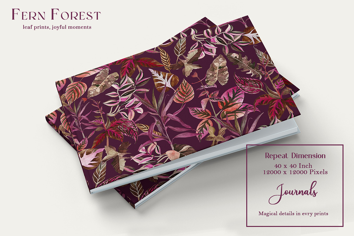 Fern Forest Pattern & Motifs, a Pattern Graphic by GND ART STUDIO (Photo 5 of 8)