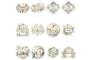 Elegant Watercolor Wedding Clipart, a Decorative Illustration by Nicole Branger Art (Thumbnail 6 of 22)