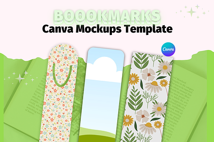 Bookmark Mockup Canva Template