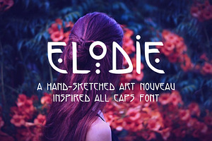 Elodie - Hand Made Art Nouveau Font, a Font by Franzi draws