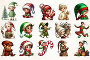 Christmas Elf Clipart, an Illustration by DreamCafeArt (Thumbnail 3 of 5)