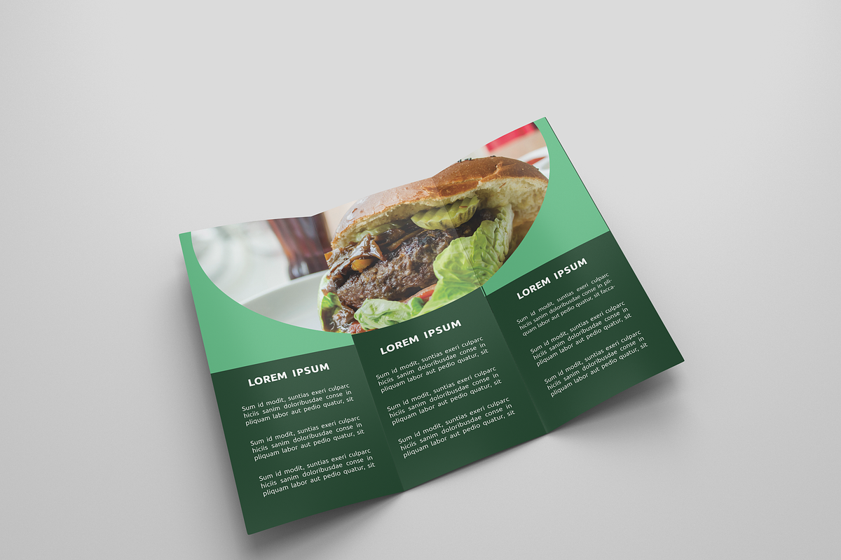 Fast Food Tri-fold Brochures, a Brochure Template by UNIK Agency (Photo 10 of 15)
