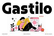 Bold Chunky Sans Font - Gastilo, a Sans Serif Font by Say Studio (Thumbnail 1 of 10)