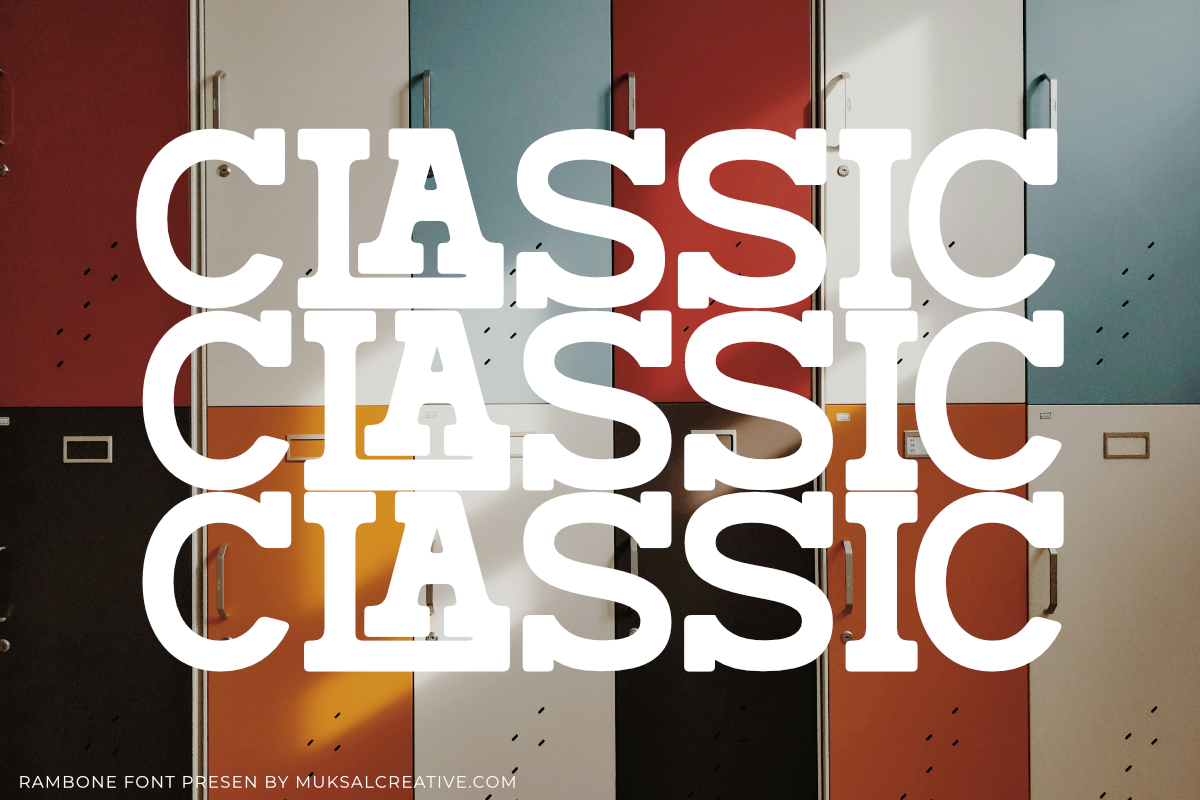 Rambone, a Slab Serif Font by Muksal Creative (Photo 4 of 15)