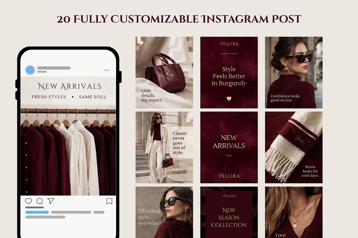 Fashion Brand Instagram Template Kit, a Social Media Template by Arslan (Photo 5 of 7)