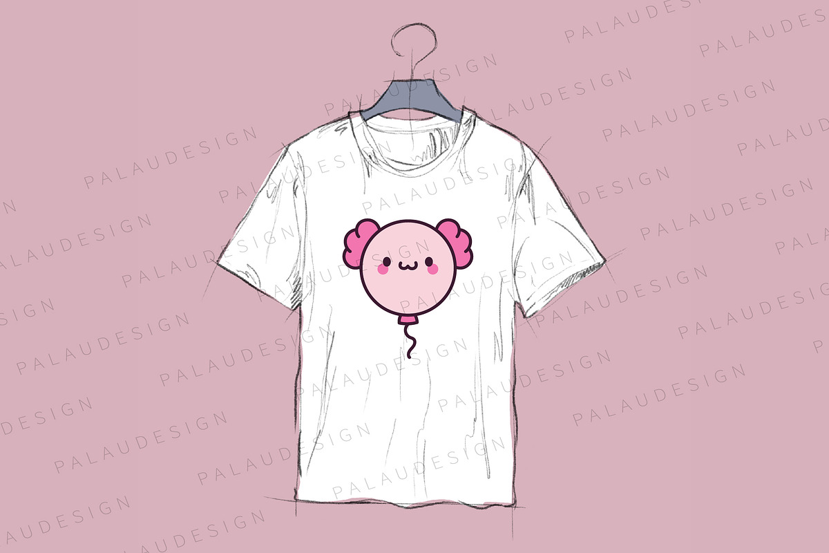 Cute Kawaii Balloons Animals Outline, an Animal Illustration by Palau (Photo 5 of 12)