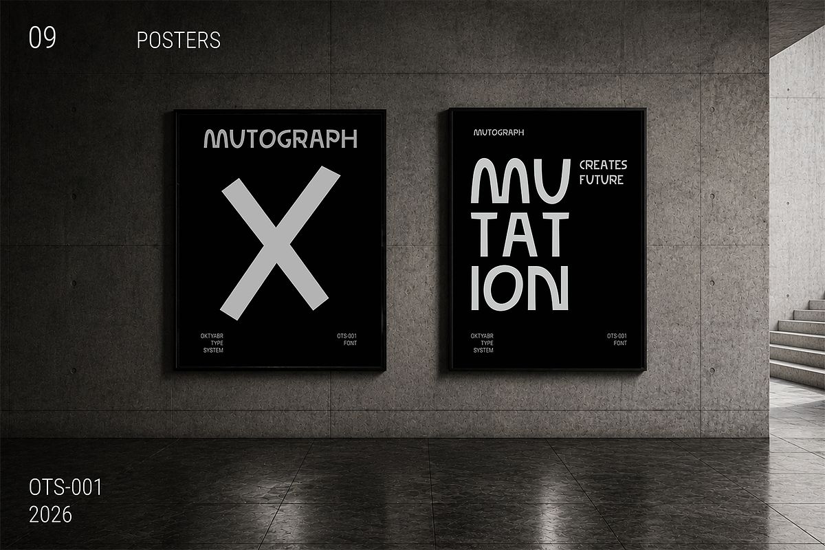 Mutograph Futuristic Display Font, a Sans Serif Font by Oktyabr (Photo 9 of 13)