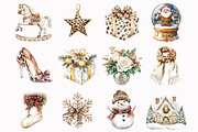 Wild Leopard Christmas Clipart, a Seasonal Illustration by Design Market (Thumbnail 2 of 5)
