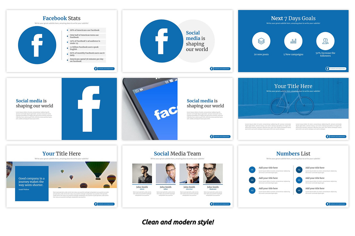 Facebook Report Google Slides, a Presentation Template by SlideBunny (Photo 8 of 9)