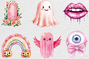 Pink Halloween Clipart, an Illustration by Black Bird Studio (Thumbnail 6 of 6)