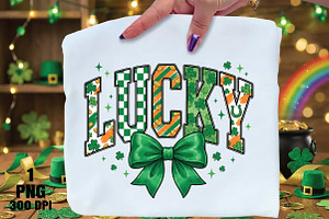 Glitter St Patrick's Day Coquette PN, an Illustration by Daily.Designs