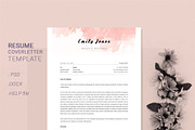 Water Color CV-Resume Tempalate *C, a Resume Template by Showy68 Template (Thumbnail 3 of 3)