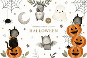 Watercolor Cute Halloween Set, a Decorative Illustration by Carol Lozove (Thumbnail 1 of 26)