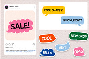 Abstract Speech Bubbles Cutout Shape, an Object Graphic by Le.nart (Thumbnail 3 of 7)