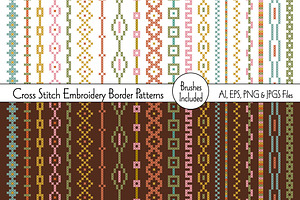 Cross Stitch Embroidery Borders