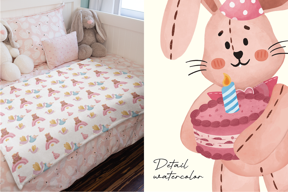 Playful Bunny & Bear, an Animal Illustration by Berdansabersama (Photo 5 of 10)