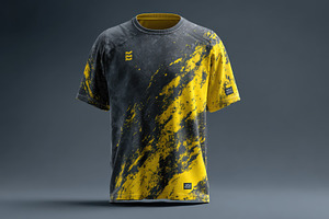 Stylish Yellow Black Abstract Print, an Arts & Entertainment Photo by Pixeness Studio