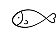 Doodle Hand Drawn Fish Collection, an Animal Illustration by Elena Pimukova (Thumbnail 9 of 13)