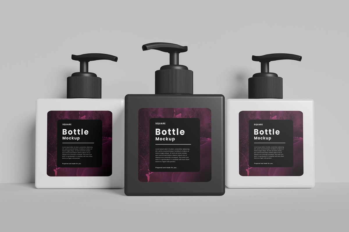 Square Pump Bottle Mockup, a Packaging Mockup by AndikaGraphic (Photo 7 of 7)