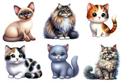 Watercolor Cats Sublimation Clipart, an Illustration by Designworld (Thumbnail 4 of 6)