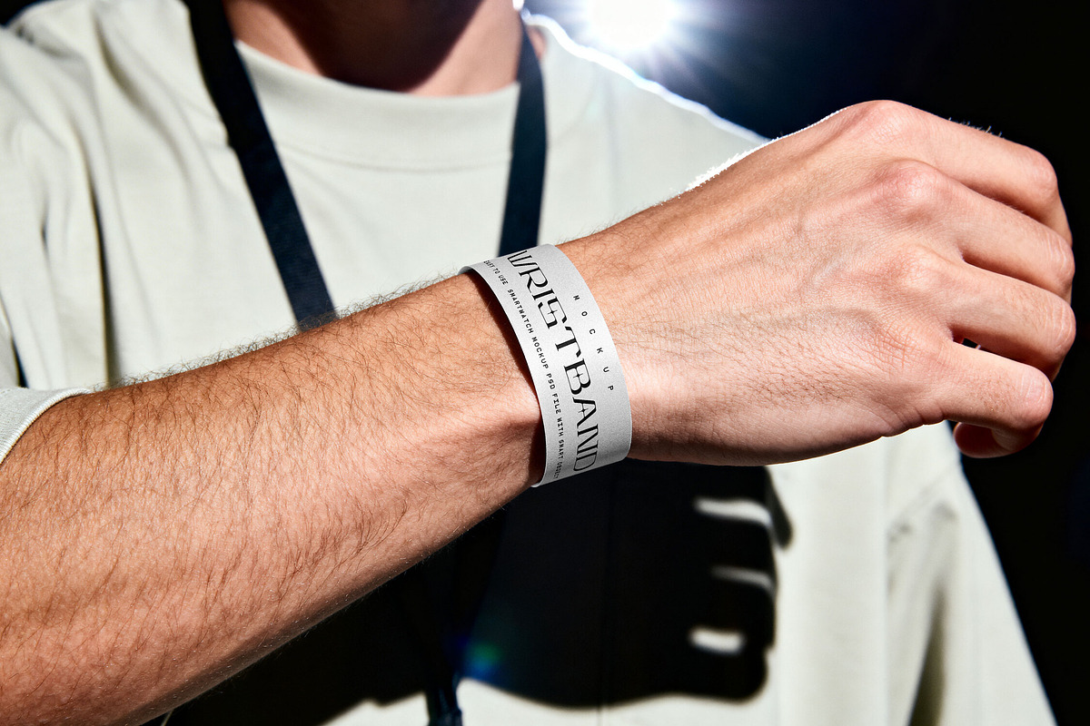 Event Wristband Mockup, a Product Mockup by Design Squad (Photo 2 of 4)