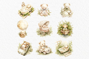 Vintage Teddy Bears PNG