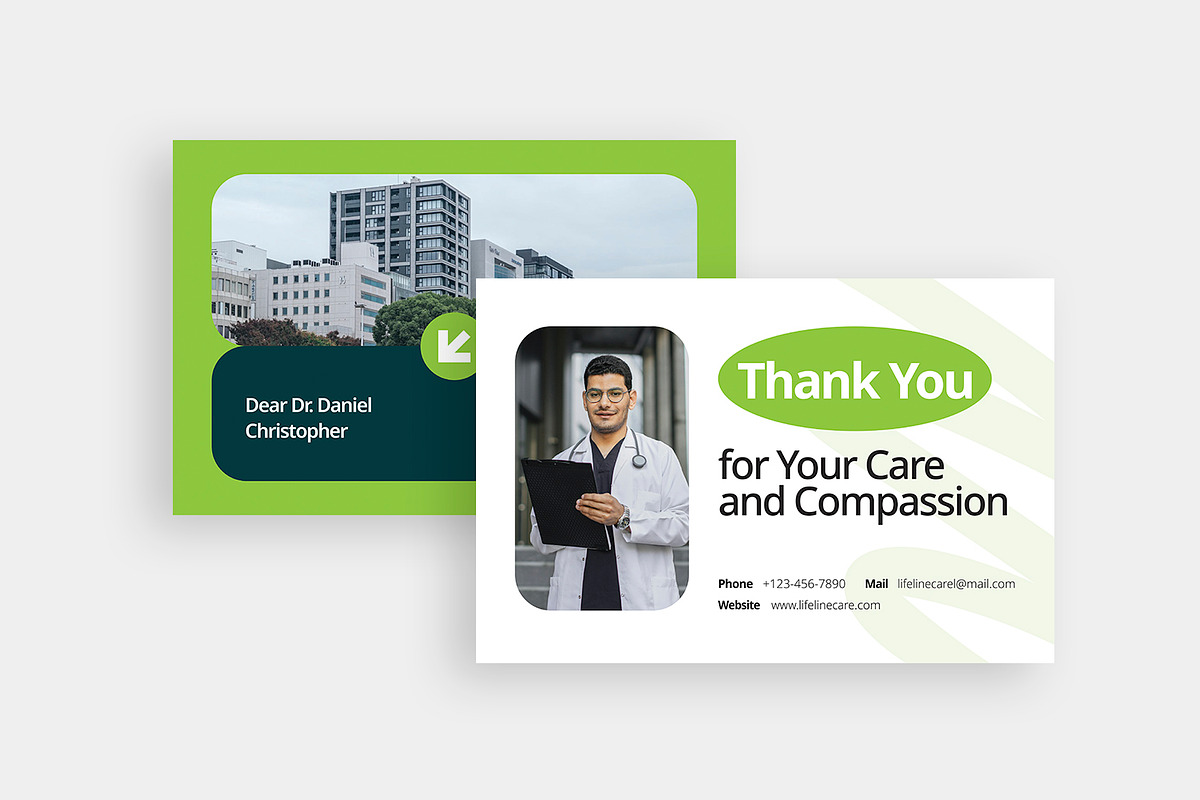 Lifeline Care -  Thank You Card, a Card Template by Esensifiksi.studio (Photo 1 of 3)