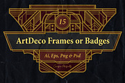 15 Frames - Art Deco Ornament, a Graphic by Cruzine (Thumbnail 7 of 7)